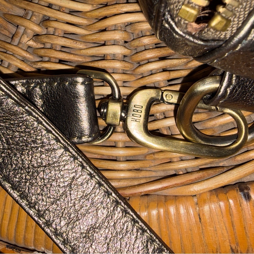 HOBO Metallic Bronze Leather Crossbody Belt Bag - Women - Picture 4 of 5
